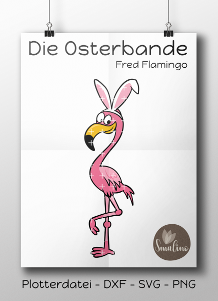 Plotterdatei Osterbande Fred Flamingo