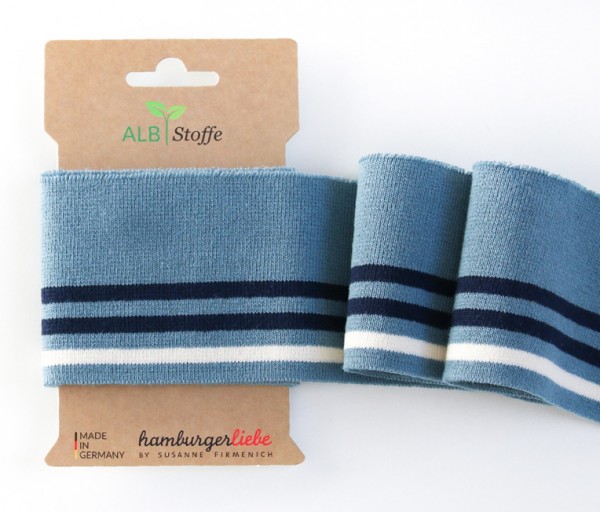 Cuff Me College blau/dunkelblau - Albstoffe Bündchen