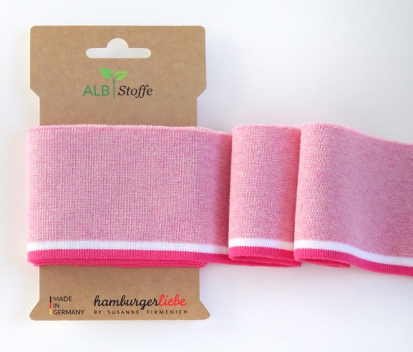 Cuff Me College rosa/pink - Albstoffe Bündchen