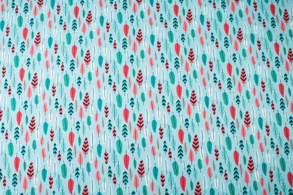 Jersey Avalana Federn türkis - Skandinavischer Stoff